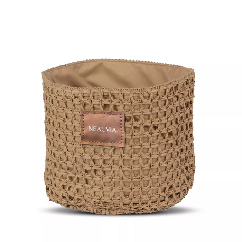 Beauty case a marchio Neauvia in rafia intrecciata 